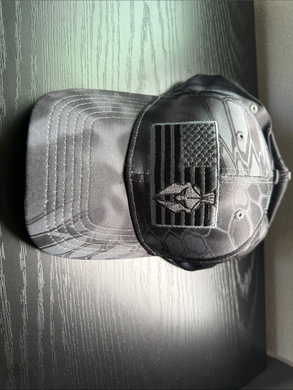 Kryptek- Black Tactical Flag Patch Baseball Cap